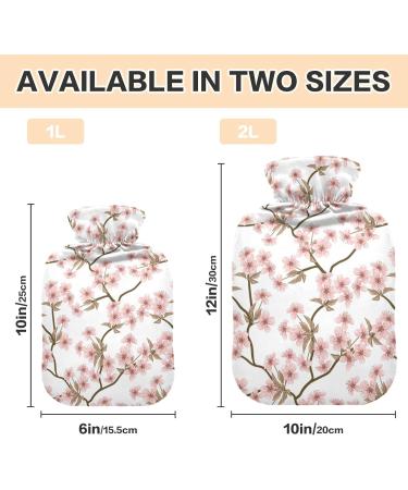 Buy Pink Cherry Blossom 2L Hot Water Bottle with Cover - Pain Relief & Hand/Feet Warmer for Winter - Buy Online on GoSupps.com