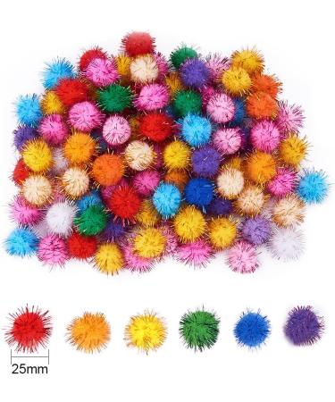 PandaHall 100 Pcs Assorted Multicolor Pom Poms 25mm - DIY Arts & Crafts Decorations - Buy Online on GoSupps.com