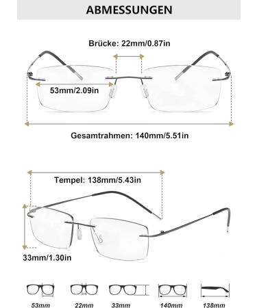 Lanomi Self-Tinting Multifocal Reading Glasses for Men & Women | Blue Light Filter | Anti-Fatigue Titan Photochromic Eyewear | 1.5 Diopter Rectangle Design - Buy Online on GoSupps.com
