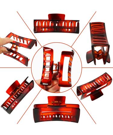 12 Pcs Large Hair Claw Clips - Non Slip Big Clips for Thick & Thin Hair - Rectangle & Square Jaw Clips for Women - Buy Online on GoSupps.com