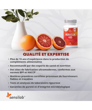 Morosil 400 mg with antioxidant vitamin C and black pepper for better absorption highly dosed - vegan 60 capsules Moroslim Sensilab - Buy Online on GoSupps.com
