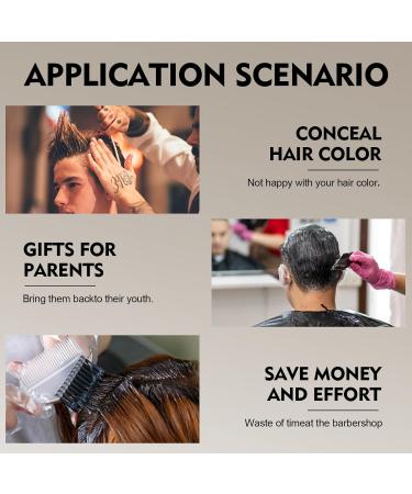 ChaneeHann Hair Color Brown 400 ml 3in1 Hair Dye Shampoo with natural plant extracts against gray and white hair fast coverage for men and women - Buy Online on GoSupps.com