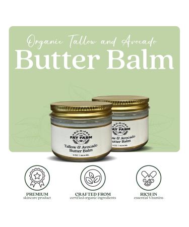 Organic Tallow & Avocado Butter Balm - 2 oz | Herb-Infused Moisturizer with Vitamins A K D E & Essential Oils | Eczema Relief for Face & Body - Buy Online on GoSupps.com