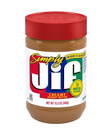 Simply Jif Creamy Peanut Butter, 15.5 Ounces (Pack of 12) 15.5 Ounce (Pack of 12)