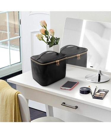 OCHEAL Travel Makeup Bag Organizer for Women - Black Toiletry Bag with Large Capacity for Skincare and Cosmetics - Buy Online on GoSupps.com