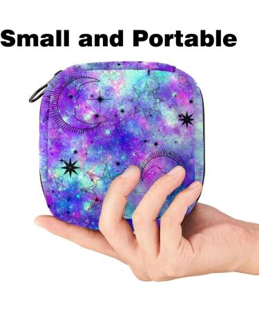 Astrological Galaxy Menstruation Pad Zipper Bag | Women's Napkin & Tampon Organizer | Stylish Collectible for Girls - Buy Online on GoSupps.com