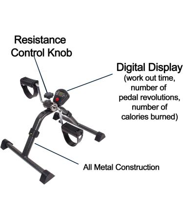Carex Foldable Under Desk Exercise Bike with Digital Display - Ideal for Elderly, Seniors, Disabled, and Office Use - Buy Online on GoSupps.com