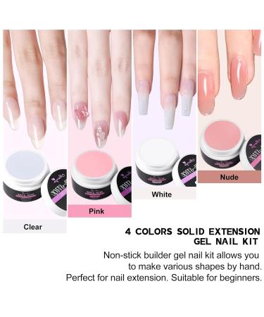 Monja Nail Thickening Solution Kit - Hard Gel for Nails with Tips, Extension & Sculpture - 3D Modeling DIY Manicure Set - Buy Online on GoSupps.com