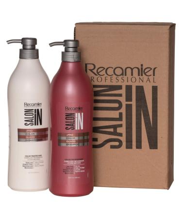 RECAMIER Salt Free Shampoo and Color Guard Conditioner Set | Champu y Acondicionador 33.3 OZ
