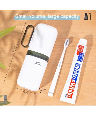 Travel Toothbrush Holder with Rinse Cup - Set of 2 | Multifunctional & Portable - Buy Online on GoSupps.com