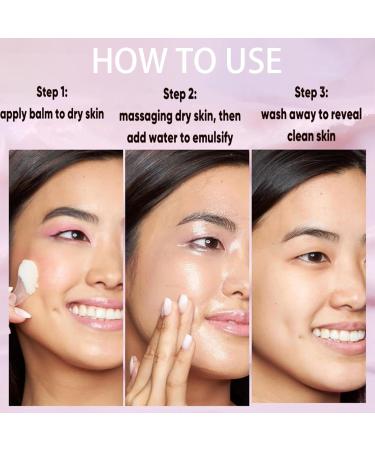 Strawberry Mini Cleansing Makeup Remover Balm - Travel Size Gentle Nourishing Balm for Deep Pore Cleansing | Refreshing Melting Oil for Men & Women - Buy Online on GoSupps.com