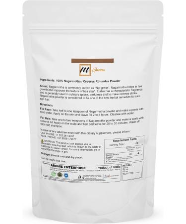 100% Natural Nagarmotha Powder - Glowing Skin & Smooth Hair - 0.5 LBS (227g) | International Shipping - Buy Online on GoSupps.com