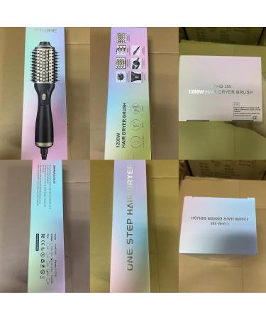 Bizcasa 1200W 4-in-1 Hot Air Brush - Professional Round Brush for Effortless Hairstyles | 3 Temperatures & 2 Wind Strengths | Ions Hair Dryer Black - Buy Online on GoSupps.com