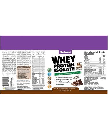 Bluebonnet Whey Protein Isolate - Natural Chocolate 2 lbs | High-Quality Protein Supplement - Buy Online on GoSupps.com