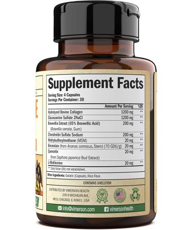 Joint Support Supplement with Glucosamine Sulfate, Collagen, Chondroitin, Boswellia & More for Mobility and Overall Health - Buy Online on GoSupps.com