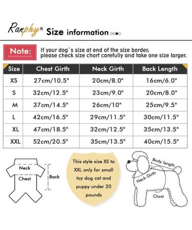 Ranphy Cotton Striped Pajama for Small Dogs | 4-Legged Puppy Cartoon Hoodie Jumpsuit | Cute Pet Overall Coat - Buy Online on GoSupps.com