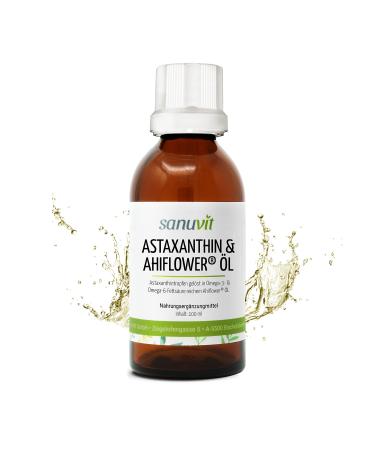 Sanuvit Astaxanthin & Ahiflower Oil 100ml - pure product directly from the manufacturer (hypoallergenic manufacture)