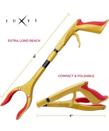 Luxet 19 Gold&Black Grabber Reacher Tool - Foldable Pick Up Stick - Buy Online on GoSupps.com