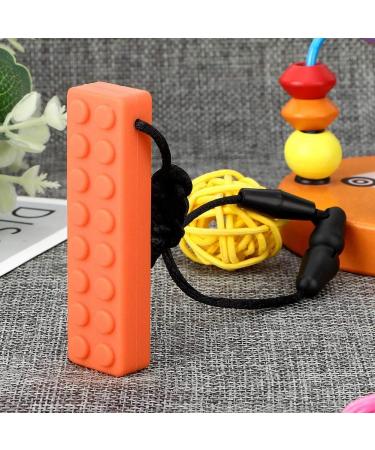 Lantuqib Teething Teether for Autism & ADHD | Safe Teether for Kids Over 3 Years | Orange Color | International Shipping - Buy Online on GoSupps.com
