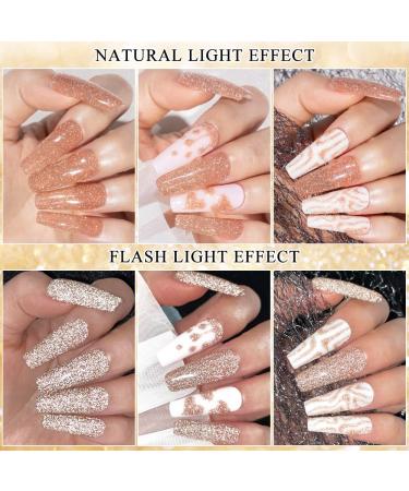 Supwee Champagne Reflective Gel Liner - Holographic Nail Art Glitter Gel for Fine Line Painting - 10ml - Buy Online on GoSupps.com