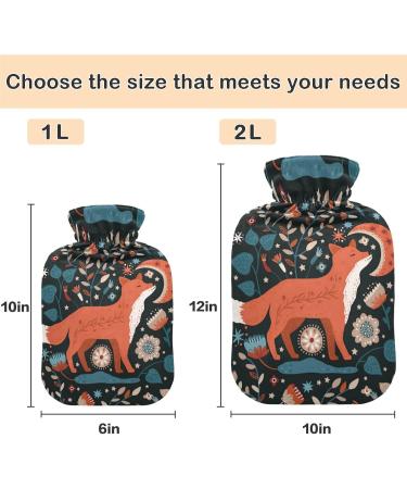 Shop Naanle Moon Fox Hot Water Bottle - 1L Transparent Heating Bag for Pain Relief & Cold Therapy | International Shipping - Buy Online on GoSupps.com