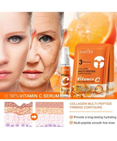 Highprime Collagen Film & Mist Kit - Hydrating Face Mask with 98% Vitamin C & Peptides for Improved Skin Elasticity - 4 Pack + Spray - Buy Online on GoSupps.com