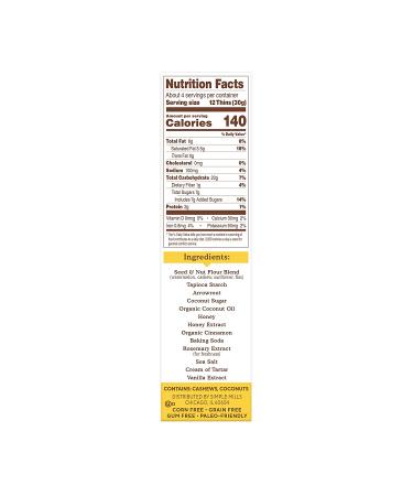 Simple Mills Sweet Thins Cookies 4.25 oz Pack of 6 - Nut & Seed Flour, Honey & Cinnamon, Gluten Free, Paleo Friendly, Healthy Snacks - Buy Online on GoSupps.com
