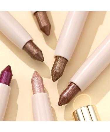 6 Colors Glitter Eyeshadow Stick Colorful Set 6 Eye Makeup Brush Set Waterproof Eye Shadow Pencil Eye shadow Stick Pen Makeup Set Waterproof & Long Lasting Starter Eyeshadow Stick Sets 55*6+6 - Buy Online on GoSupps.com