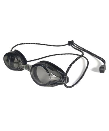 Resurge Sports Anti Fog Racing Swimming Goggles with Quick Adjust Bungee Strap Black