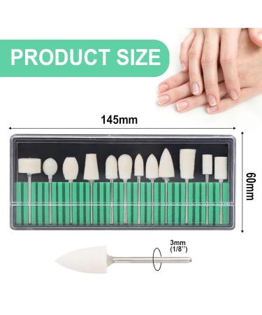 ZJchao Nail Drill Bits | 12 Pcs Wool Felt Polishing Bits for Manicure & Pedicure | Multi-Shaped Grinding Tools for Nail Polish & Jewelry Polishing - Buy Online on GoSupps.com