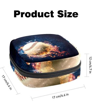 Menstruation Pad Bag with Zipper - Stylish Women's Napkin & Tampon Bag - Fire Pattern Collective Bags for Girls - Buy Online on GoSupps.com