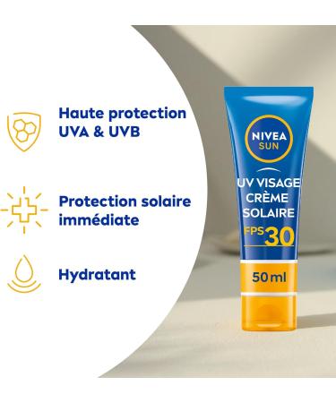 NIVEA SUN Essentials UV FACE Sunscreen SPF 30 (1 x 50 ml) Moisturizing sun protection Anti UVA/UVB sunscreen for all skin types - Buy Online on GoSupps.com