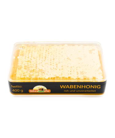 ImkerPur® honeycomb piece made of highly aromatic acacia honey, set of 2, each 400 g (total 800 g), in high-quality, food-safe freshness box