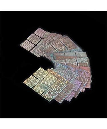 12 Sheets Nail Vinyl Stencils Nail Art Decoration Stickers Set Nail Art Design Stickers Tips Decals Adorable Quality and Practical Nice Design - Buy Online on GoSupps.com