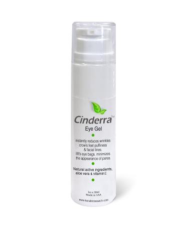 Cinderra Eye Gel 30ml instantly reduces wrinkles crow s feet puffiness & facial lines lift s eye bags minimizes the appearance of pores  works with makeup Natural ingredients Ageless look