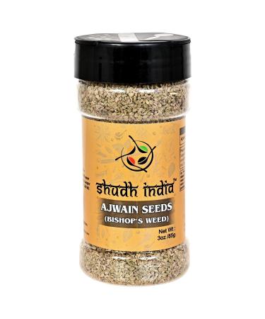 Shudh India Ajwain Seeds (Carom Bishops Weed) Spice Whole  All Natural | Vegan | Gluten Friendly | NON-GMO | Indian Origin
