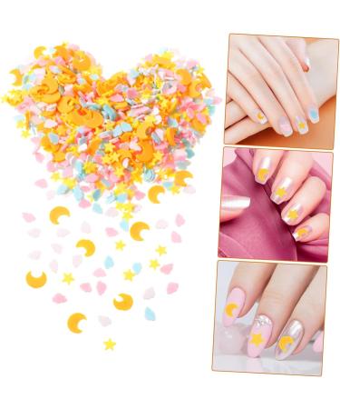 FRCOLOR 2pcs 1 Nail Art Polymer Clay Polymer Clay Beads Moon Stars Slices Vase Filler Color Stickers Nail Polish Sticker Fruit Stickers Nail Polish Accessories Patch Candy - Buy Online on GoSupps.com