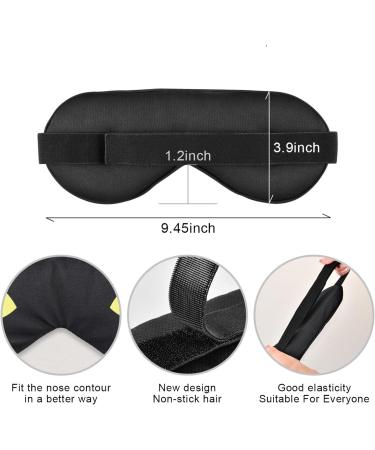 Haskirky Light Blocking Eye Mask - Adjustable Unisex Travel Eye Mask for Deep Sleep and Meditation - Yellow - Buy Online on GoSupps.com