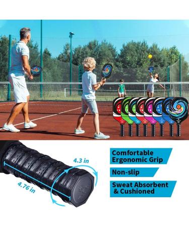 TICCI Pickleball Paddle Set of 2 - USAPA Approved Graphite Rackets with 4 Balls - Ideal for Beginners and Pros - Includes Mesh Bag and Carry Bag - Buy Online on GoSupps.com