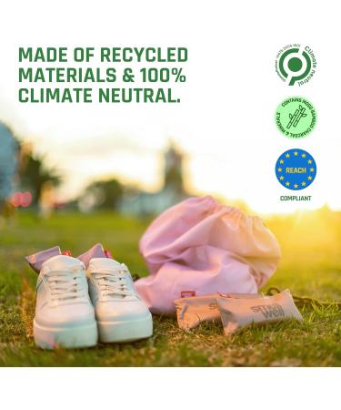 Smellwell Maxi Active Odor Remover - Bamboo Activated Carbon Shoe Deodorizer - Moisture Absorber for Shoes & Bags - Blush Pink 200g - Eliminate Sweat Odors - Buy Online on GoSupps.com