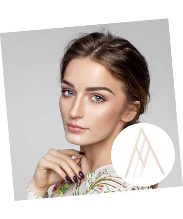 BIUDECO Eyebrow Tools 1pc Second Generation Scale Metal Stencils Make up Kit Eyebrow Measuring Rulers Bagged 25x5x0.6cm Silver - Buy Online on GoSupps.com