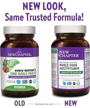 New Chapter Women's Multivitamin + Immune Support | 24 Count | Fermented with Whole Foods & Probiotics | Iron, B Vitamins, Organic Non-GMO Ingredients - Buy Online on GoSupps.com