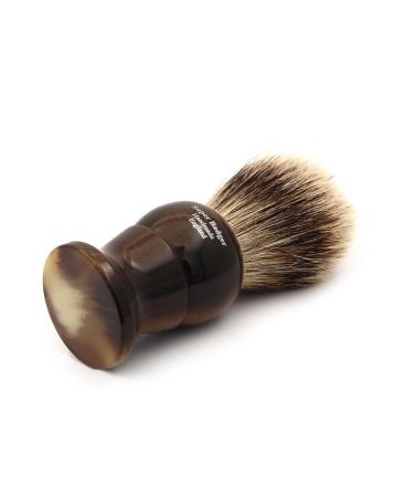 Edwin Jagger Medium Super Badger Shaving Brush 1EJ282 | Imitation Light Horn | Ideal for Shaving Cream & Soap | Premium Men's Grooming Tool - Buy Online on GoSupps.com