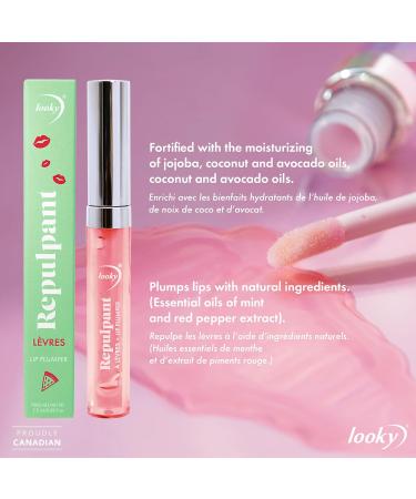 Looky Lip Plumper 2.5 ml (0.08 oz) - Instant Volumizing Lip Serum with Jojoba Avocado & Coconut Oils - Hydrates Softens & Redefines Lips - Natural Vegan Cruelty-Free Paraben-Free - Made in Canada (#4 Melon) #4 Melon Pack of 1 - Buy Online on GoSupps.com
