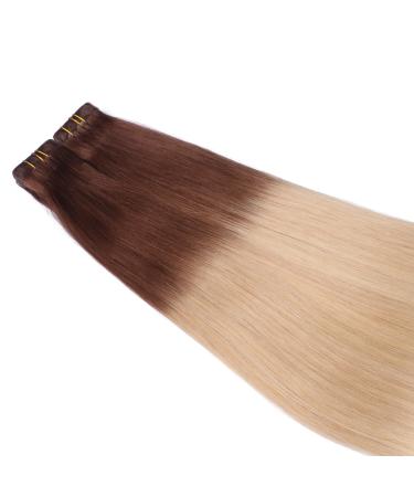 Tape In Hair Extensions #4/60 Ombre - 40cm - 100% Remy Real Hair - 40 Bricks 4cm Wide - Tress by Novon Hair Extensions - International Shipping Available - Buy Online on GoSupps.com