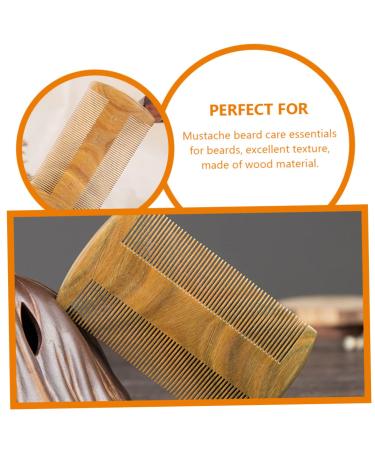 Doitool Green Sandalwood Beard Comb - Premium Wooden Brush for Men | Travel Pocket Comb for Grooming & Styling - Buy Online on GoSupps.com