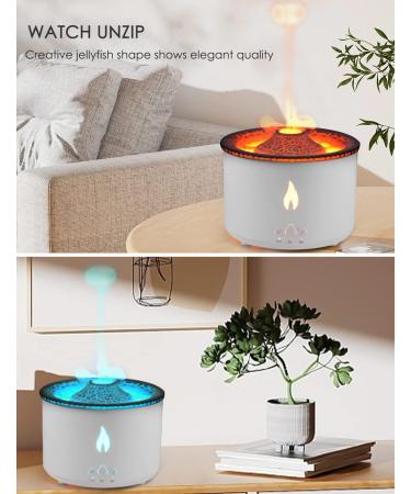 SEAAN Volcano Jellyfish Mist Humidifier 360ml Pro - Pulsating/Continuous Modes, Dual Night Light, Remote Control - Ideal for Bedroom - Buy Online on GoSupps.com