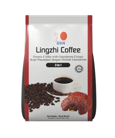 Coffee 3 en 1 - Caf Original - Pr paration rapide et simple - Champignon Ganoderma Reishi Lingzhi - 20 sachets x 21 grammes