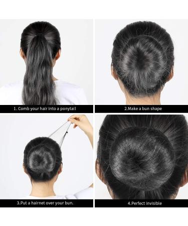 YGDZ 40pcs Black Invisible Hair Nets with Elastic Edge Mesh, 10 Hair Bands & 40 U-Shaped Pins - 50cm - Buy Online on GoSupps.com