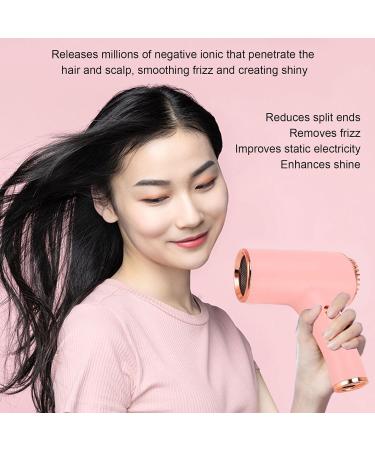 Negative Ionic Hair Dryer Hot and Cold Wind Hair Dryer Portable for Dorm (Roseate) - Buy Online on GoSupps.com